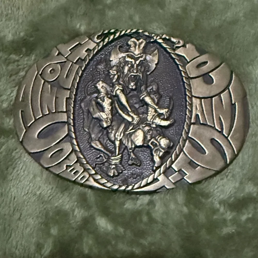 Vintage Western Belt Buckle “if you ain’t cowboy you ain’t s*it” 100% brass